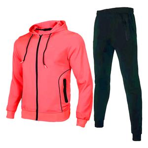 Ensemble de survêtement en coton 100% de haute qualité pour hommes, veste et pantalon de sport confortables, vêtements de sport décontractés, tenue de sport pour la salle de sport - Product Image 3