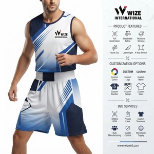 Kit d'uniforme de boxe le plus vendu, en coton respirant à 100 %, ensemble personnalisé de gilet et short de boxe - Product Image 6