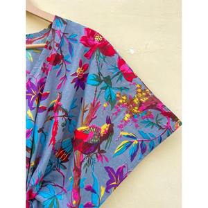 Kaftan en pur coton pour femme, 100 % coton, robes kimono longues, taille XL, vêtements de festival, style oriental, paréos de plage - Product Image 5