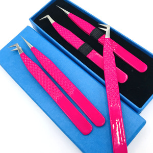 แหนบสแตนเลสสำหรับต่อขนตาแบบมืออาชีพสำหรับร้านเสริมสวย ขายส่ง - Product Image 5