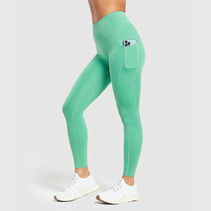 Leggings moulants respirants et à séchage rapide pour femmes, taille haute, effet push-up, haute élasticité, style club sexy, avec poche latérale - Product Image 1