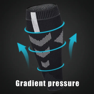 Manguito de compresión para pantorrillas para hombres y mujeres, negro, tejido transpirable, diseño sin pie para uso deportivo, de AMAZING INDUSTRIES - Product Image 6