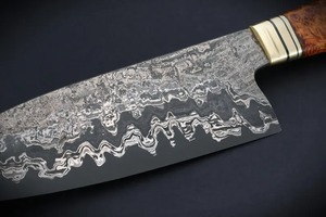 มีดเชฟดามัสกัส ด้ามไม้ สำหรับใช้ทำอาหารในครัว - Product Image 5