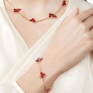 Pulsera Clásica <span class=keywords><strong>de</strong></span> Trébol <span class=keywords><strong>de</strong></span> Cuatro <span class=keywords><strong>Hojas</strong></span>, un Estilo Popular, Perfecta para Mujeres, Versátil y Apta para Pedidos Mixtos - Product Image 4