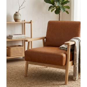 Genuine Leather Accent Chair Modern Single <b>Sofa</b> Luxury Armchair for Living Room Hotel Villa Furniture Armchair for Living Room - Product Image 2