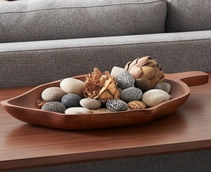 Plateau de service en bois fait main avec trois compartiments, design en bois naturel, idéal pour la maison, les mariages, les événements et les restaurants - Product Image 5