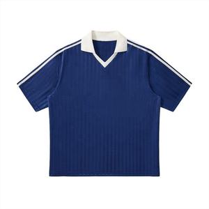 Tissu tricoté extensible respirant confortable de haute qualité, chemise de golf pour homme, manches courtes personnalisées, 100% polyester - Product Image 2