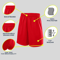 Service OEM, Vente Chaude, Shorts de Baseball Tendance, Shorts Homme de Haute Qualité pour Équipes de Baseball, 100% Polyester, Taille Élastique