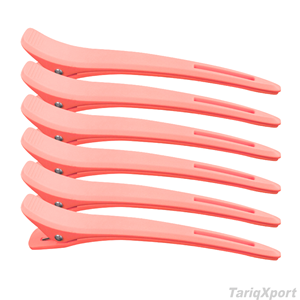 Lot de pinces crocodiles noires personnalisées, robustes et à grande force de maintien, en plastique professionnel, pour un coiffage et un sectionnement faciles à la maison et en salon - Product Image 6