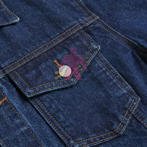 เสื้อแจ็คเก็ตยีนส์ผู้ชายแฟชั่น โลโก้ด้านหน้า ระบายอากาศ แห้งเร็ว ผ้าฝ้าย 100% กันลม ขายดี เสื้อแจ็คเก็ตฤดูหนาว - Product Image 5