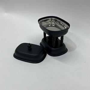 Luxury Arabic Rectangular Chafing Dish Matte Black Pillar Stand Soup Warmer Ramadan <b>Buffet</b> <b>Server</b> Single Unit - Product Image 3