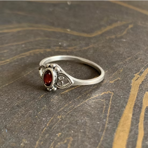 Dainty <b>Garnet</b> Gemstone Handmade 925 <b>Silver</b> <b>Ring</b> For Unisex Everyday Wear Fine Custom Jewelry Perfect For Gift Occasions - Product Image 2