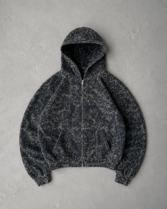 <b>Pink</b> Zip <b>Hoodie</b> Stud Chest Detail Heavyweight Oversized Streetwear Casual Fleece Eco-Friendly Quick Dry Breathable - Product Image 2