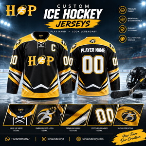 Maillots de hockey sur glace personnalisés – Uniformes d'équipe sublimés haut de gamme avec nom et numéro personnalisés - Product Image 5