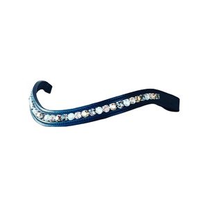SAAN สายรัดคิ้วหนังม้าสีดำเงินและทองแดง - Product Image 3