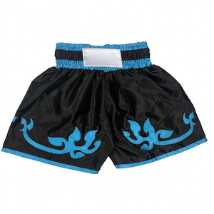Wholesale Premium Satin Kickboxing <b>Trunks</b> And Muay Thai Training Shorts <b>For</b> Professional Gym Wear Custom Satin Fabric Thai Short - Product Image 2