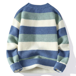 Trendy <b>Men</b> Sweater Premium Knit Fabric Breathable 100% <b>Wool</b> Casual Pullover Winter Fashion Daily Wear Travel Weekend Outfits - Product Image 2
