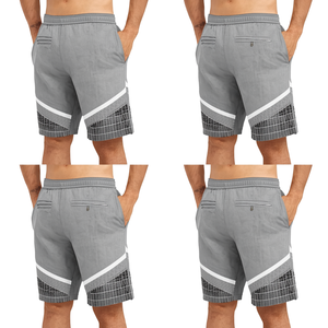 Pantalones Cortos Deportivos Premium para Hombre con Gráficos Arctic Grid y Estilo Atlético Contemporáneo - Product Image 4