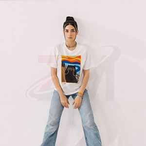 เสื้อยืดแฟชั่นผู้หญิงไซส์ใหญ่ พิมพ์ลายกราฟิกตามสั่ง ผ้าฝ้ายนุ่ม ทรงหลวม ส่งตรงจากโรงงาน - Product Image 2