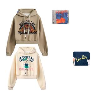 Ensemble sweat à capuche et pantalon de survêtement pour femme, personnalisé, respirant, en molleton de coton blanc épais 500 g/m², avec impression sérigraphique - Product Image 1