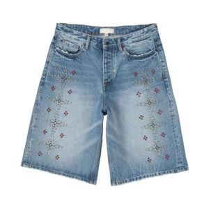 Nouveaux shorts en jean stretch décontractés pour hommes, en denim noir, style streetwear, en toile, pour hommes - Product Image 1