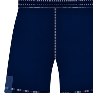 Pantalones Cortos de Rugby Azul Marino y Blanco, Cintura Elástica con Cordón, Diseño Geométrico, Uniforme de Equipo Personalizado, Ropa Deportiva Transpirable para Entrenamiento - Product Image 3