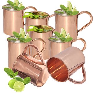 Taza Moscow Mule de Cobre Puro Hecha a Mano, Taza de Cobre Martillado con Asa de Latón para Cócteles, Cerveza y Bebidas Frías - Product Image 6