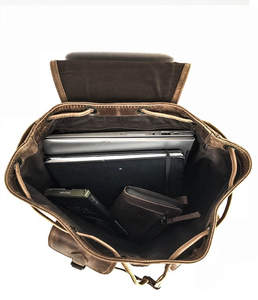 New Low Best Quality Oem Luxury Designer <b>Leather</b> <b>Backpack</b> For <b>Men</b> Women Customizable Handmade Letterpress Printing - Product Image 4