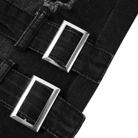 Pantalon cargo en jean déchiré pour homme, coupe droite, délavé, effet usé, style motard streetwear, décontracté, extensible, nouvelle coupe haute