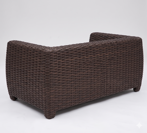 Modern Outdoor Rattan <b>Sofa</b> Loveseat Synthetic Wicker Patio Couch Garden Double Sized Lounge Chair Resort Furniture - Product Image 4