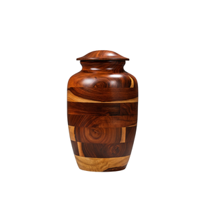 Urna Funeraria de Palisandro para Adultos, Diseño Artesanal Duradero, Grabado a Mano, Estilo Americano, Ecológica, Biodegradable, Capacidad de 200 Cúbicos - Product Image 1