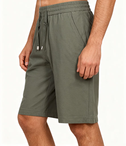 กางเกงขาสั้นลำลองผู้ชายสำหรับฤดูร้อน ผ้าฝ้ายคุณภาพสูง กางเกงจ็อกเกอร์ ผ้าพรีเมียม คุณภาพเยี่ยม พร้อมเชือกผูกเอว - Product Image 4