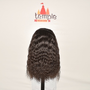 Perruque indienne Remy vierge à double trame, densité totale, pointes alignées, qualité supérieure, vente en gros, Deep Wave pour femmes - Product Image 3