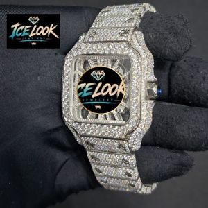 Reloj Analógico de Cuarzo Cuadrado Plateado con Bisel de Diamantes de Imitación, Cristal de Zafiro, Correa de Acero Inoxidable de 20 mm, Alta Calidad para Damas y Niñas - Product Image 3
