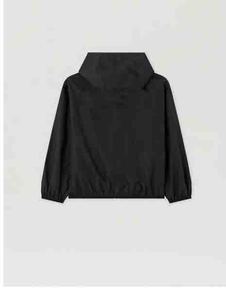 Unisex Black Hooded <b>Soft</b> <b>Shell</b> <b>Jacket</b> Water Resistant Zip Fly Elastic Waist Loose Fit All Seasons Outdoor Wear <b>Jacket</b> - Product Image 4