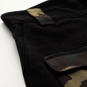 Shorts Cargo Personalizados para Mujer, Negros, de Lona, con Bolsillos de Camuflaje, Cierre de Botones, Estilo Casual - Product Image 5