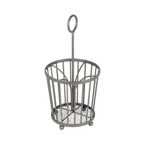 Porte-ustensiles simple en argent fini pour la restauration, les cafétérias, les tables de repas en plein air et l'utilisation quotidienne sur le comptoir de cuisine - Product Image 3