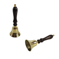 Sonnette professionnelle BB008 en laiton doré, grande taille, avec poignée en bois brun, pour usage intérieur, qualité supérieure, NOUVELLE ARRIVÉE