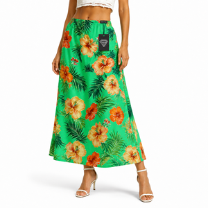 Robe Hawaïenne Aloha Imprimée pour Femme – Taille Naturelle, Fluide, Style Tropical, Idéale pour la Plage et les Vacances, 100% Coton - Product Image 2