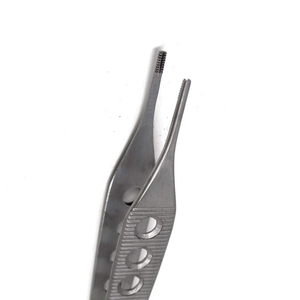 Pince à tissus chirurgicale manuelle professionnelle Adson, poignée antidérapante, acier inoxydable, instrument certifié CE pour usage médical et dentaire - Product Image 4