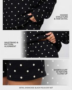 Ropa Deportiva para Mujer con Logotipo Personalizado, Conjunto de Sudadera Corta de Alta Calidad, Conjunto de Dos Piezas con Sudadera con Capucha y Pantalones Cortos para Mujer - Product Image 4