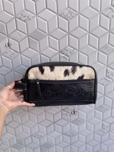 Nuevo organizador de artículos de tocador de cuero mecanizado a mano de gran capacidad de lujo para mujer, bolsas de maquillaje de cuero de vaca cosméticas de viaje con asa - Product Image 2