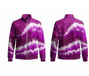 Veste zippée décontractée et sportive à sublimation intégrale, vêtements de course et de fitness, chaude, respirante, séchage rapide |   Tailles Hommes Femmes Jeunes - Product Image 3