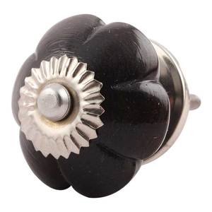Handmade Premium Quality Black Melon Flower Glass Elegant Drawer Pulls Cabinet Handles <b>Dresser</b> <b>Knobs</b> Designer Look - Product Image 1
