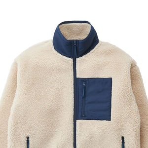 Wholesale Long Sleeve Stand Collar Sherpa Fleece <b>Jackets</b> Premium Quality Stylish Designed Soft Fur Made Loose Fit Sherpa <b>Jackets</b> - Product Image 5