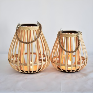 Outdoor garden accessory <b>rattan</b> <b>lantern</b> for holding candles handcrafted candle stand <b>lanterns</b> - Product Image 3