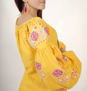 Vestido Maxi Bohemio Largo Amarillo Personalizado para Mujer, Informal, de Verano, para la Playa, Lavable, 100% Algodón Tejido, Cintura Natural - Product Image 2