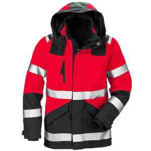 Custom Logo Hi Vis Reflective Safety <b>Workwear</b> Hooded Unisex Jacket Waterproof Outdoor <b>Winter</b> Thermal Padded Polyester Breathable - Product Image 6