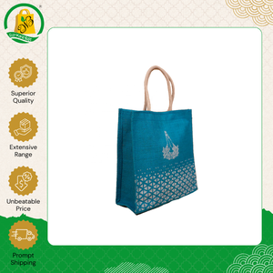 Latest Stock Arrival Highest Quality Made in India Jute Handbag Allover Self-Printed Casual Tote for Women's Daily Usage - Product Image 2