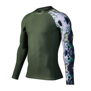 Rashguard Homme Sur Mesure à Manches Longues Raglan, Compression, Protection UV, Anti-Bactérien, Spandex/Polyester, Léger - Product Image 1